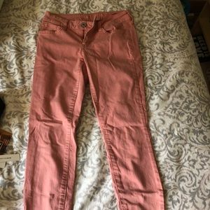 Coral skinny jeans